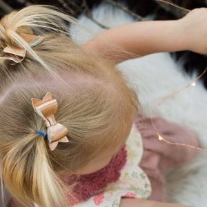 Little Bow Co Mini Molly Piggy Pair Clips Rose Gold