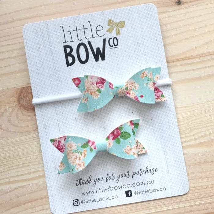 Little Bow Co Molly Bow Mummy and Me blue floral